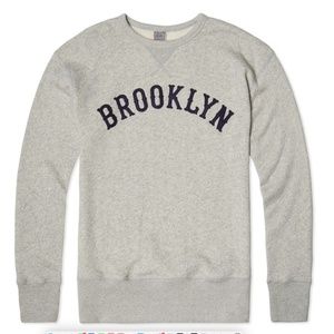 Ebbets Field Flannels Brooklyn Crew Grey  Sweatshirt S